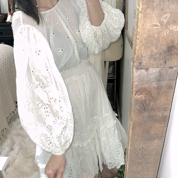 TiMo white lace dress boho size medium - Picture 5 of 10